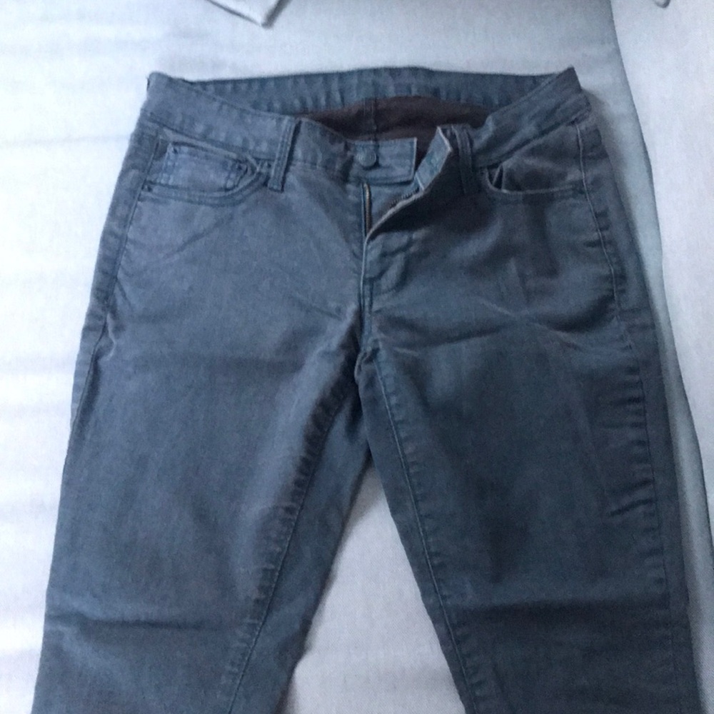 Dull-Greenish-blue old navy pant.